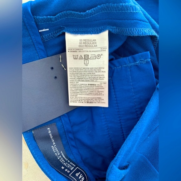 ❗️CLEAROUT❗️NWT! GAP blue mid rise flattering BiStretch slim PANTS -Sz 00 Reg - Picture 9 of 9